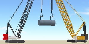 Dual crane lift