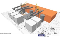 3D Lift Plan aerial view of jobsite