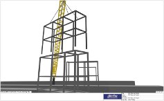 3D Lift Plan of supporting structure being placed