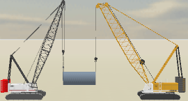 Multi-Crane Lift, Trail Boom Mode