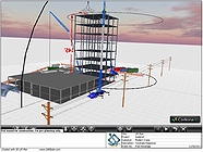3D Lift Plan aerial render of the job site
