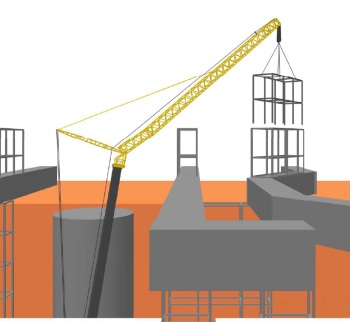 3D Lift Plan view of monorail system