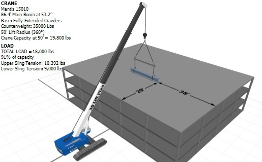 3D Lift Plan sample printout