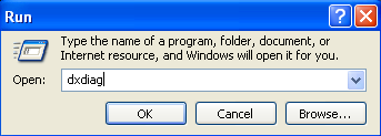 Running the DirectX Diagnostic Tool