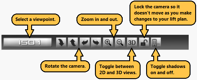 3D Lift Plan Toolbar